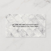 Monogram | marmeren Tegel Visitekaartje (Achterkant)