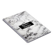 Monogram marmeren textuur notitieboek (Rechterzijde)