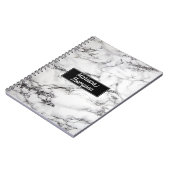 Monogram marmeren textuur notitieboek (Linkerzijde)