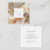 Monogram marmeren Visitekaartje (Voorkant / Achterkant)