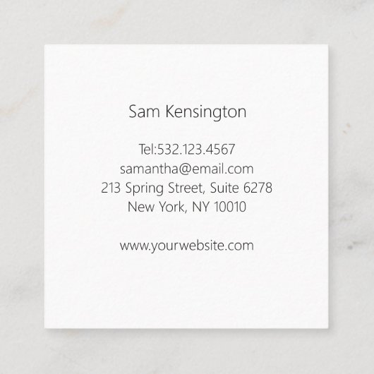 Monogram marmeren Visitekaartje (Achterkant)