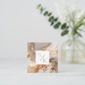 Monogram marmeren Visitekaartje (Staand voorkant)