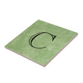 Monogram Marmorino Green Faux Finish Tegeltje (Zijkant)