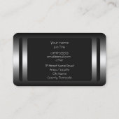 Monogram, Martial Arts Instructie, metaal-look Visitekaartje (Achterkant)