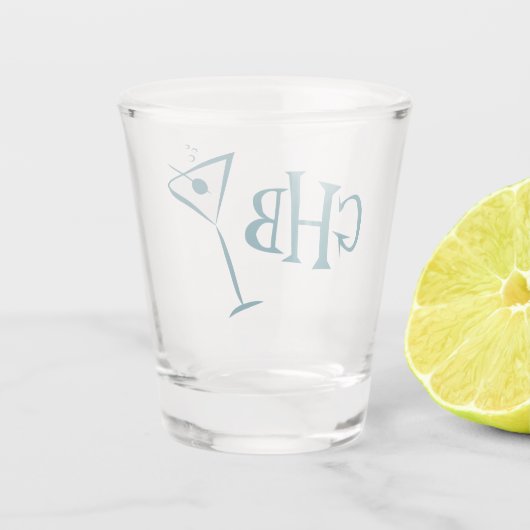 Monogram Martini Shot Glas (Achterkant)