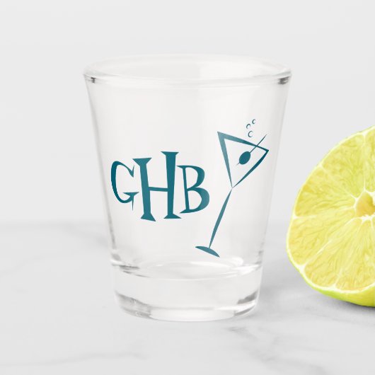 Monogram Martini Shot Glas (Voorkant)