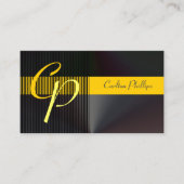 Monogram Masculin Borgepenseld staal Visitekaartje (Voorkant)