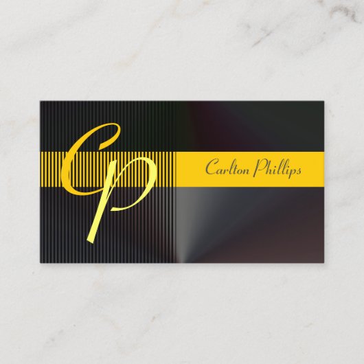 Monogram Masculin Borgepenseld staal Visitekaartje (Voorkant)