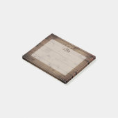 Monogram Masculine Initialen | Rustige houtlook Post-it® Notes (Schuin)