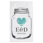  monogram mason pot bruiloft gunst cadeau tassen klein cadeauzakje (Achterkant)