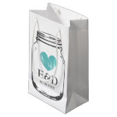  monogram mason pot bruiloft gunst cadeau tassen klein cadeauzakje (Voorkant Gekanteld)