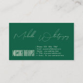 Monogram MASSAGE THERAPIST modern schrift Visitekaartje (Achterkant)