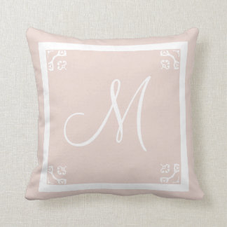 MONOGRAM massief bord roze gepersonaliseerde custo Kussen