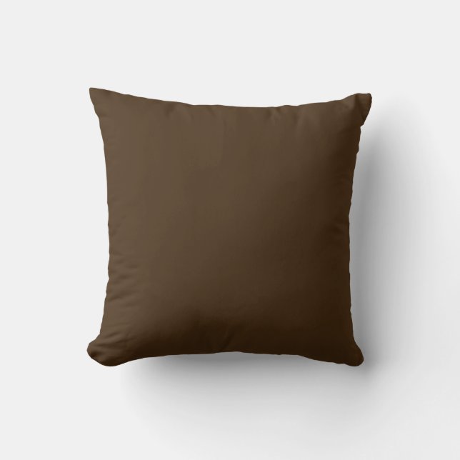 MONOGRAM massief donkere chocolade bruin gepersona Kussen (Voorkant)