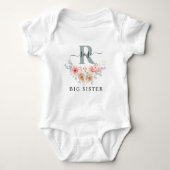 Monogram Matching grote zus kleine zus Romper (Voorkant)