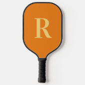 Monogram Matig Eenvoudig Oranje Pickleball Paddle (Achterkant)