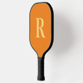 Monogram Matig Eenvoudig Oranje Pickleball Paddle (Links)