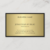 Monogram Matig elegant zwart-wit en Glam Plain Visitekaartje (Achterkant)