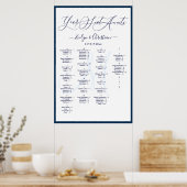 Monogram Matig Manuscript DIY Color Seating Chart Poster (Keuken)