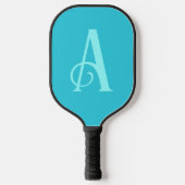 Monogram Matig Minimaal Blauwgroen Pickleball Paddle (Voorkant)