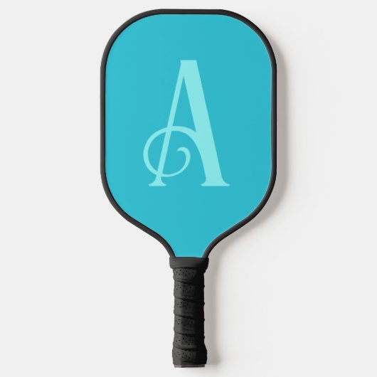 Monogram Matig Minimaal Blauwgroen Pickleball Paddle (Voorkant)