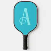 Monogram Matig Minimaal Blauwgroen Pickleball Paddle (Achterkant)