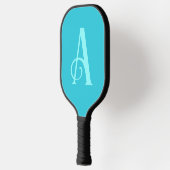Monogram Matig Minimaal Blauwgroen Pickleball Paddle (Links)