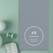 Monogram Matig Minimale Dusky Blauw Grijs Yogamat