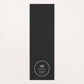 Monogram Matig Minimale Eenvoudige Zwart-wit Yogamat (Voorkant)