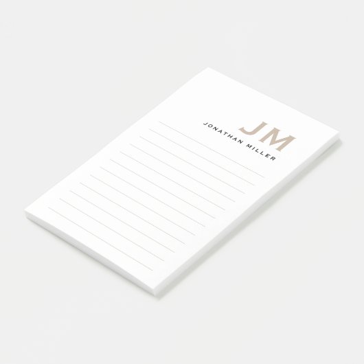 Monogram Matig Minimale Lening Post-it® Notes (Schuin)