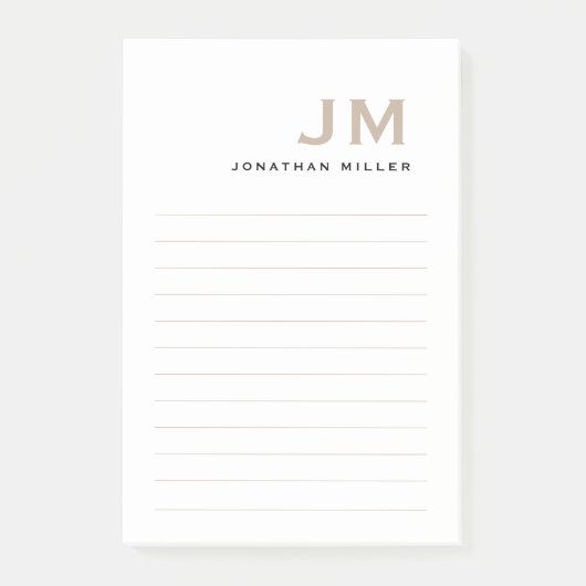 Monogram Matig Minimale Lening Post-it® Notes (Voorkant)