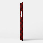 Monogram Matig Rood Zwart Gewatteerd Patroonafdruk Case-Mate iPhone Case (Achterkant / Rechts)