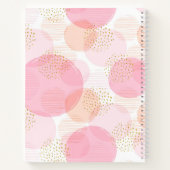 Monogram Matig Roze Meisje Glitter Persoonlijk Notitieboek (Achterkant)