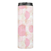 Monogram Matig Roze Meisje Glitter Persoonlijk Thermosbeker (Achterkant)