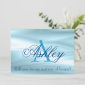 Monogram Matron van het Honor Voorstel Kaart (Staand voorkant)
