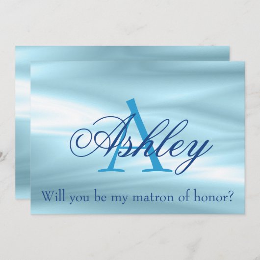 Monogram Matron van het Honor Voorstel Kaart (Voorkant / Achterkant)