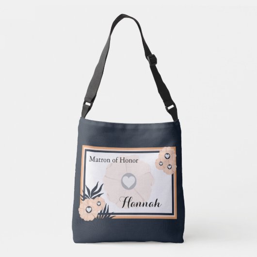 Monogram Matron van Honor Wedding Crossbody Tas (Achterkant)