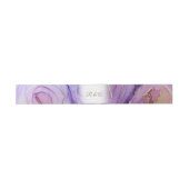 Monogram Mauve Gold Wedding Belly Band Uitnodigingen Wikkel (Vlak)