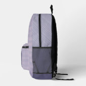 Monogram Mauve Paarse Plaid Bedrukte Rugzak (Rechts)