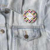 Monogram Maximalistische Regenboog Dot Mandalas Pa Ronde Button 5,7 Cm (In situ)