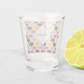 Monogram Maximalistische Regenboog Dot Mandalas Pa Shot Glas (Achterkant)