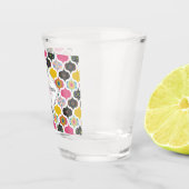 Monogram Maximalistische Regenboog Dot Mandalas Pa Shot Glas (Rechts)