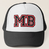 Monogram "MB" in hoofdletters Trucker Pet (Voorkant)
