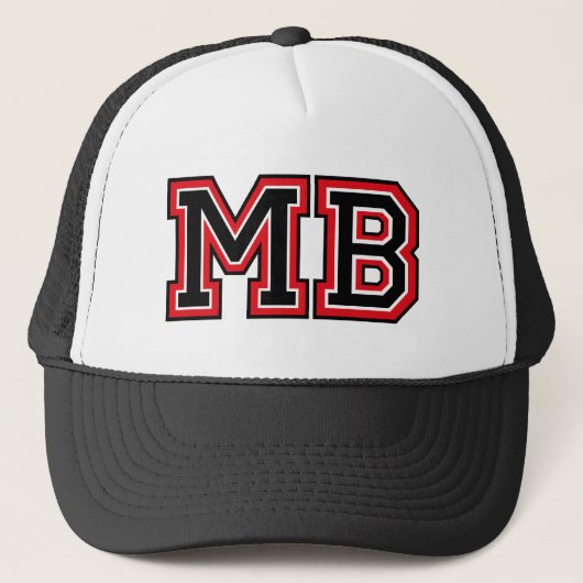 Monogram "MB" in hoofdletters Trucker Pet (Voorkant)