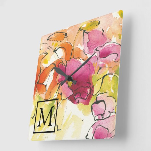 Monogram | medio juli vierkante klok (Hoek)