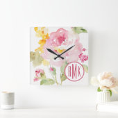 Monogram | medio juli vierkante klok (Huis)