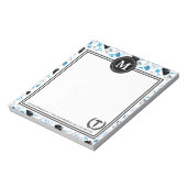 Monogram - Medisch ontwerp - Blauw Notitieblok (Linkerzijde)