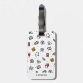 Monogram. Medisch patroon. Voor artsen en verpleeg Bagagelabel (Achterkant verticaal)