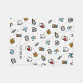 Monogram. Medisch patroon. Voor artsen en verpleeg Fleece Deken (Voorkant (Horizontaal))