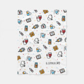 Monogram. Medisch patroon. Voor artsen en verpleeg Fleece Deken (Voorkant)